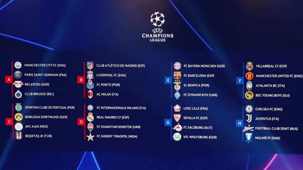 Jadwal Liga Champions Oktober dan November 2021
